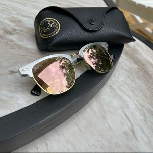 Ray-Ban Clubmaster Aluminum Flash Lens